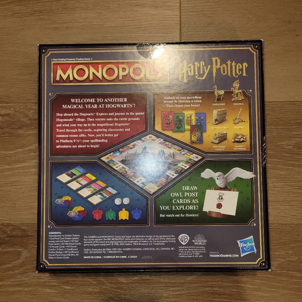 Monopoly Harry Potter Edition Board Game | A Magical Adventure at Hogwarts New